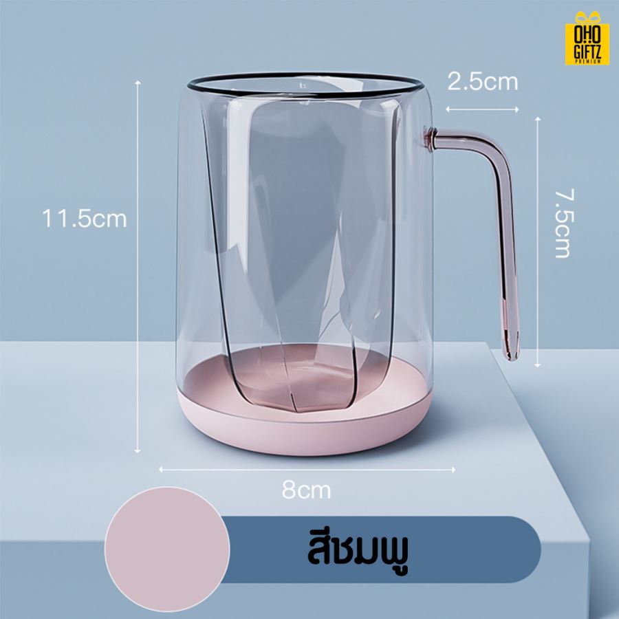 แก้วพลาสติก2ชั้นใส่แปรงสีฟัน สกรีนชื่อ สกรีนโลโก้  ทำเป็นของพรีเมี่ยมได้