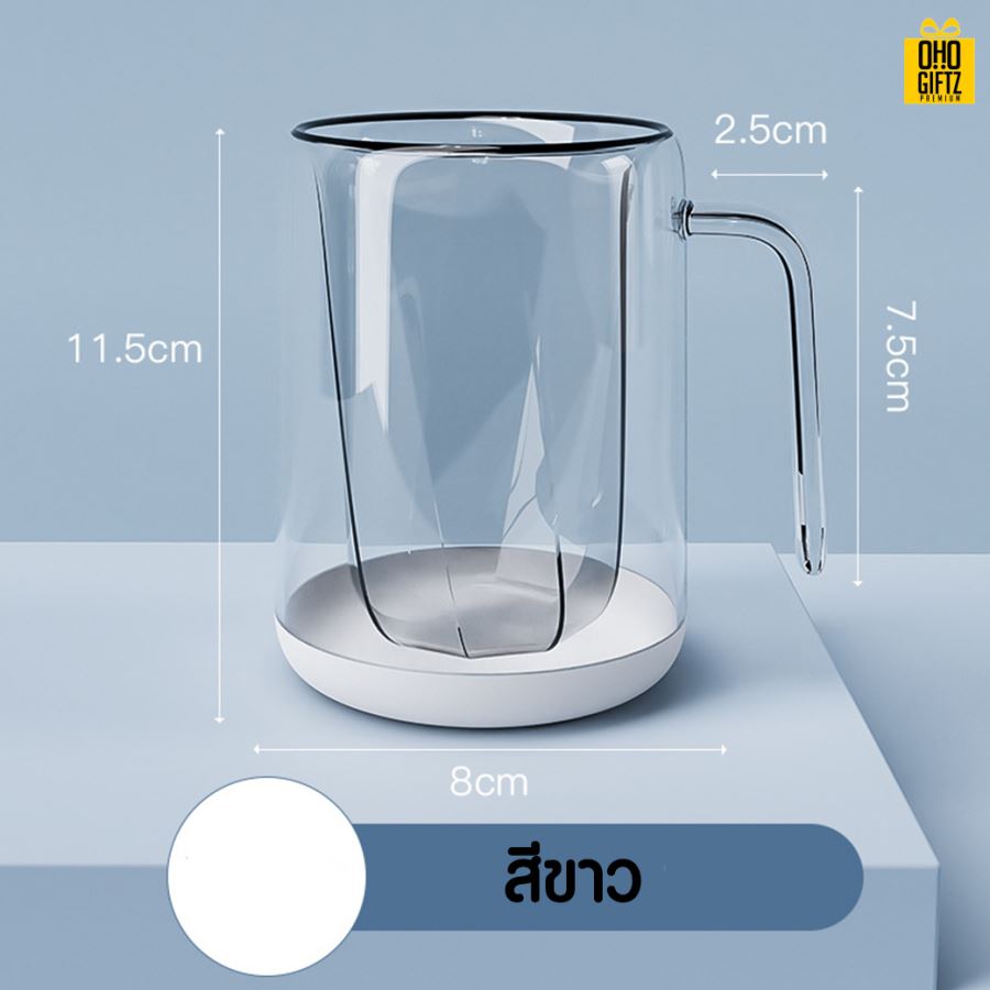 แก้วพลาสติก2ชั้นใส่แปรงสีฟัน สกรีนชื่อ สกรีนโลโก้  ทำเป็นของพรีเมี่ยมได้