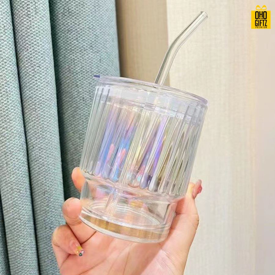 แก้วเลเซอร์พร้อมหลอด สกรีนชื่อ สกรีนโลโก้  ทำเป็นของพรีเมี่ยมได้