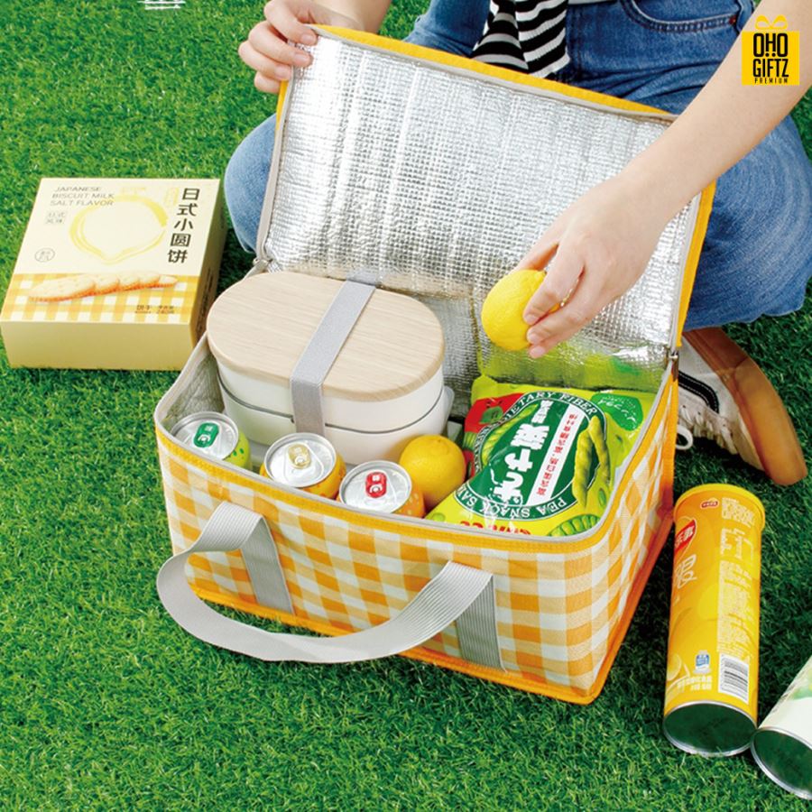 กระเป๋าปิคนิคพับเก็บได้ สกรีนโลโก้  ทำเป็นของพรีเมี่ยม