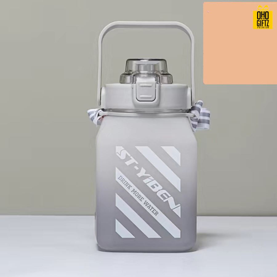 กระติกน้ำพลาสติกพร้อมหลอด พร้อมหลอด สกรีนชื่อ, โลโก้ได้