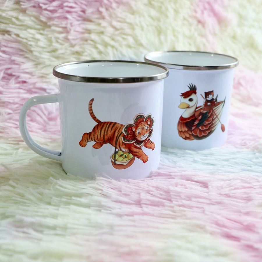 Stainless Enamel Mug แก้วสแตนเลส *ไม่มีขั้นต่ำ* พิมพ์ภาพได้ สกรีนชื่อ,โลโก้ได้