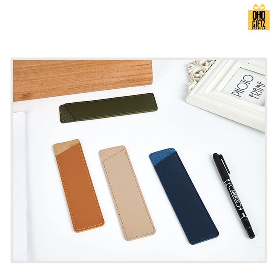 ซองใส่ปากกาหนัง pu สกรีนโลโก้  ทำเป็นของพรีเมี่ยม