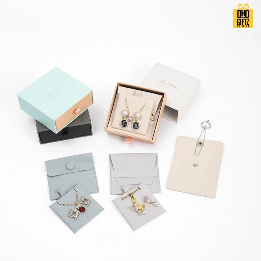 กระเป๋าผ้าสักกะหลาดเก็บเครื่องประดับพร้อมแผ่นรอง สกรีนโลโก้ ทำเป็นของพรีเมี่ยม ของชำร่วยได้