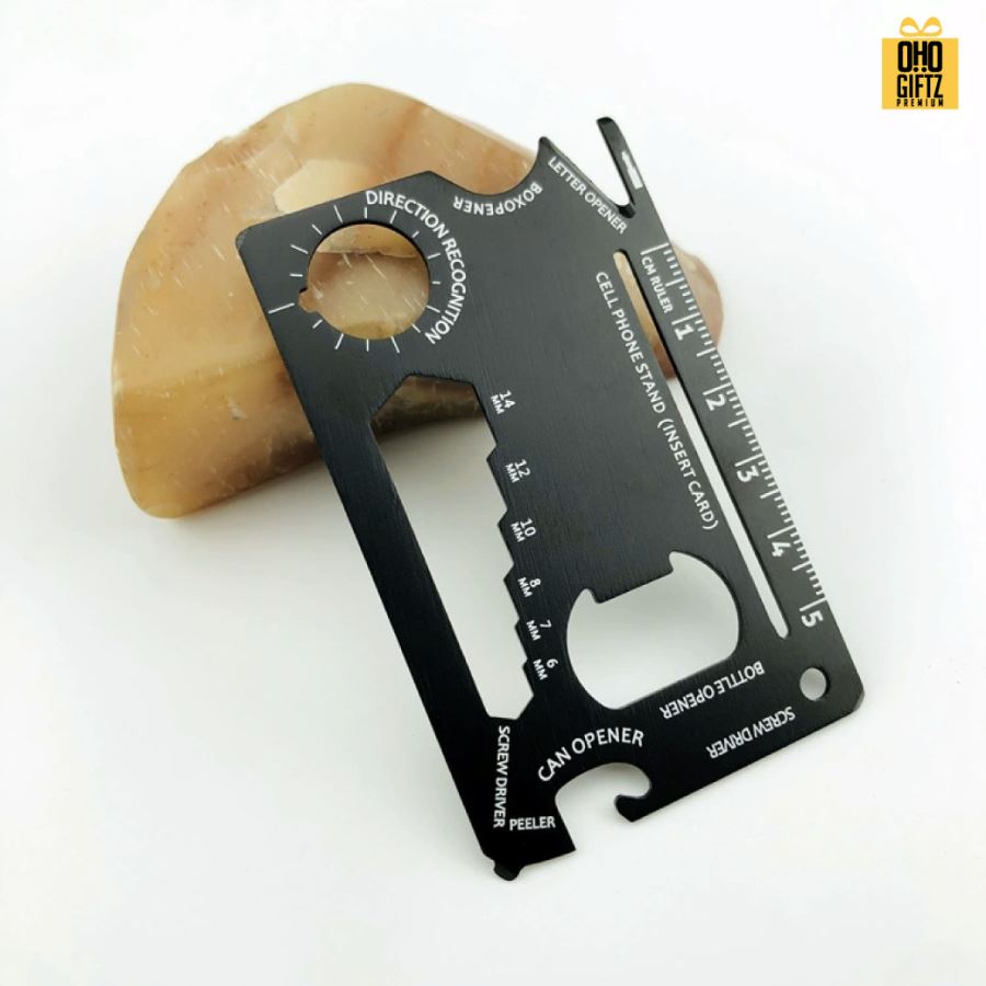 การ์ดมัลติฟังก์ชันเครื่องมืออเนกประสงค์ สกรีนโลโก้ ทำเป็นของพรีเมี่ยมได้