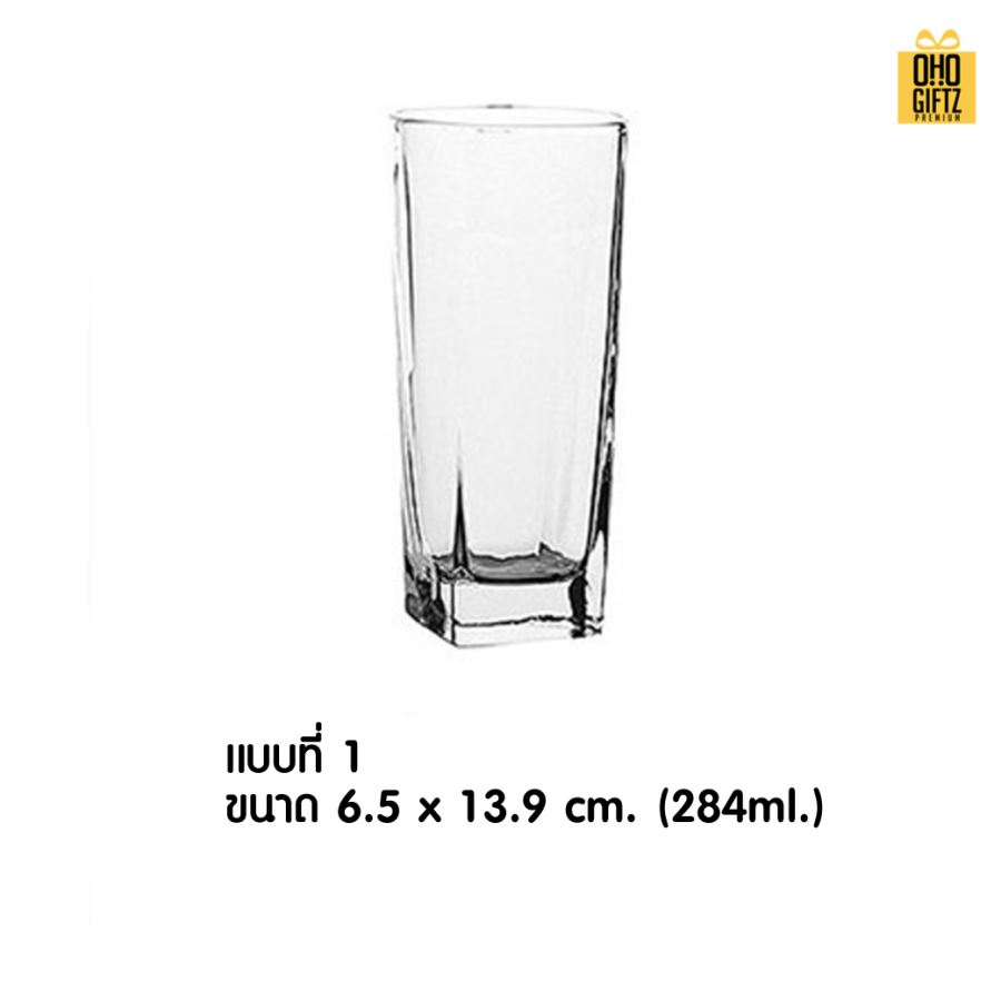 แก้วใสนักดื่ม สกรีนชื่อ สกรีนโลโก้ ทำเป็นของพรีเมี่ยมได้