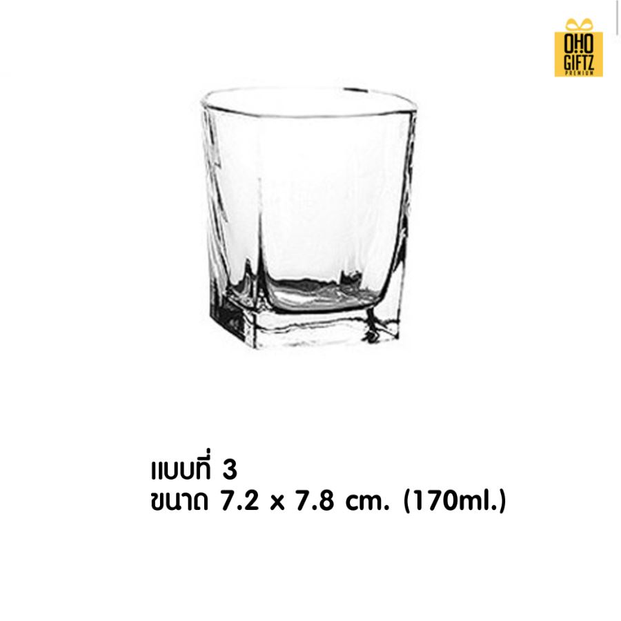 แก้วใสนักดื่ม สกรีนชื่อ สกรีนโลโก้ ทำเป็นของพรีเมี่ยมได้