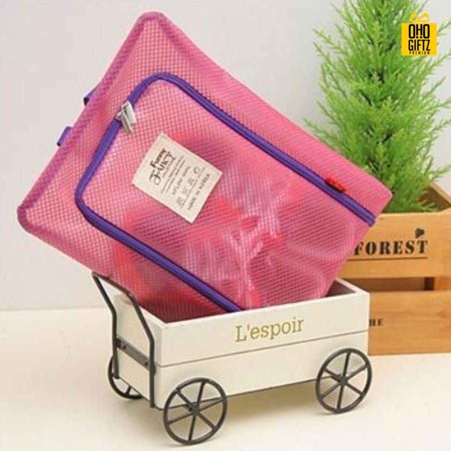 ถุงตาข่ายเก็บรองเท้า สกรีนชื่อ สกรีนโลโก้ ทำเป็นของพรีเมี่ยมได้