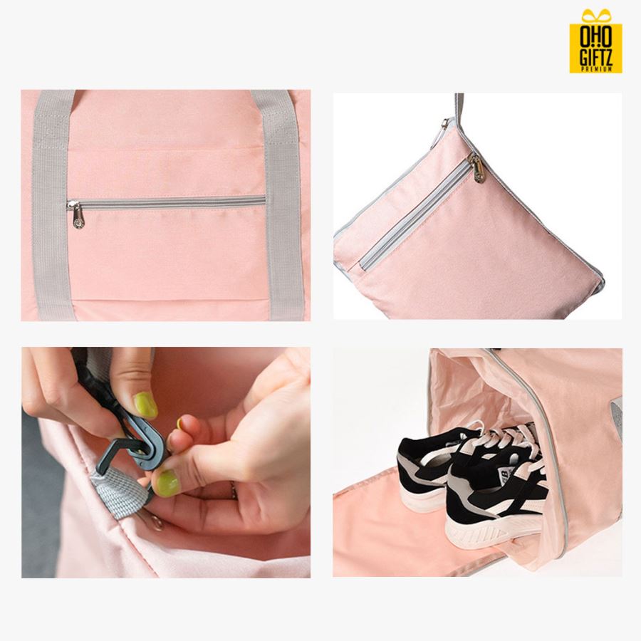 กระเป๋าสะพายข้างพับได้ สกรีนโลโก้ ทำเป็นของพรีเมี่ยม ของที่ระลึก