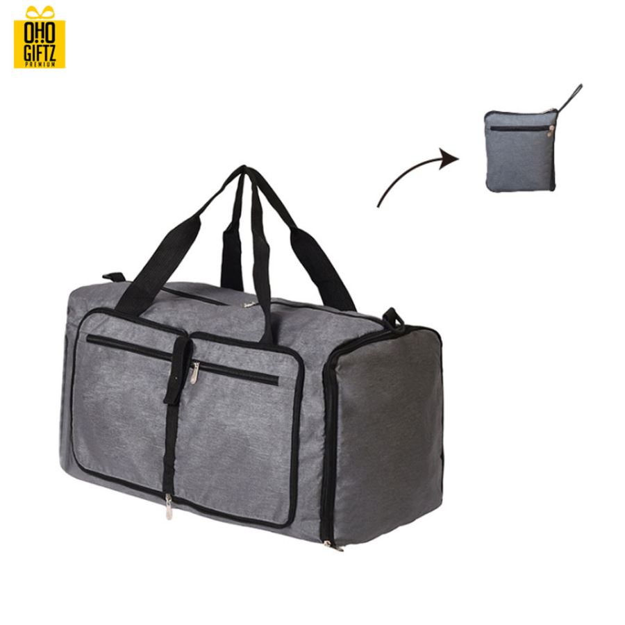 กระเป๋าสะพายข้างพับได้ สกรีนโลโก้ ทำเป็นของพรีเมี่ยม ของที่ระลึก