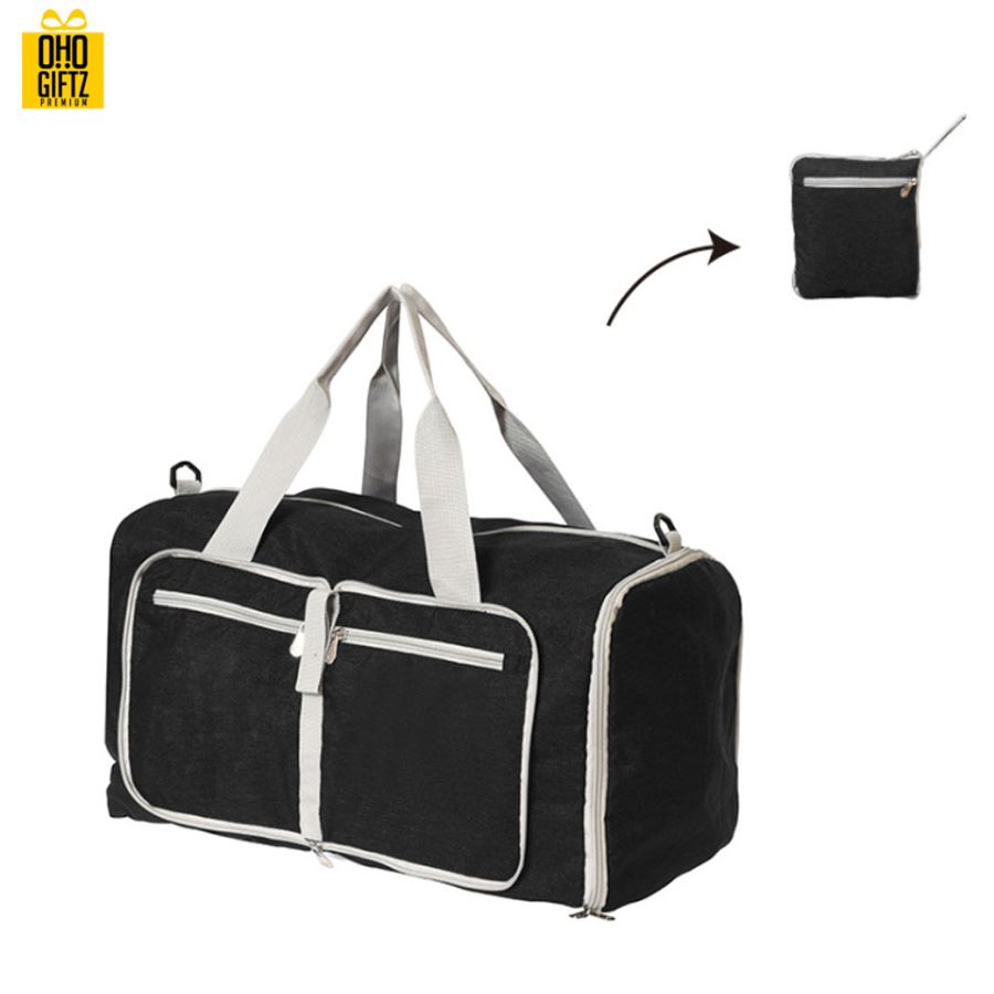 กระเป๋าสะพายข้างพับได้ สกรีนโลโก้ ทำเป็นของพรีเมี่ยม ของที่ระลึก