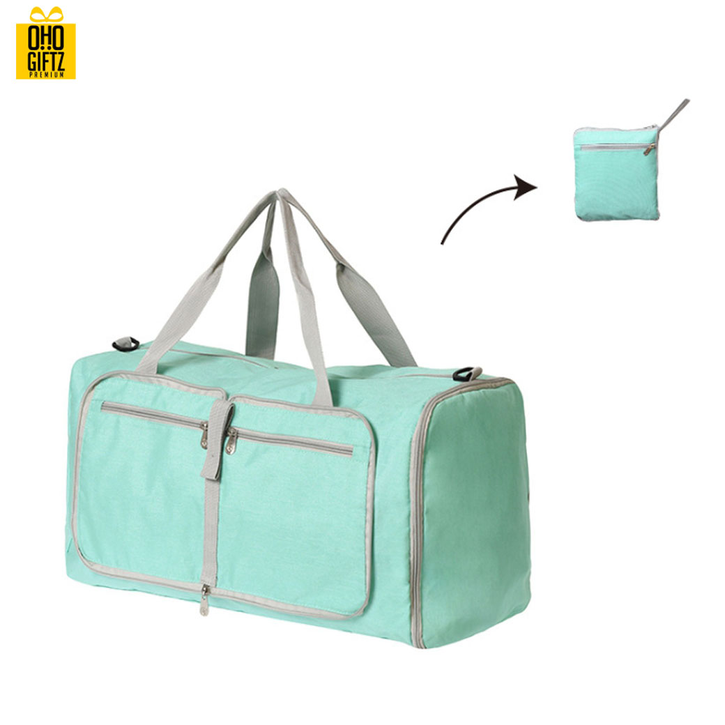 กระเป๋าสะพายข้างพับได้ สกรีนโลโก้ ทำเป็นของพรีเมี่ยม ของที่ระลึก