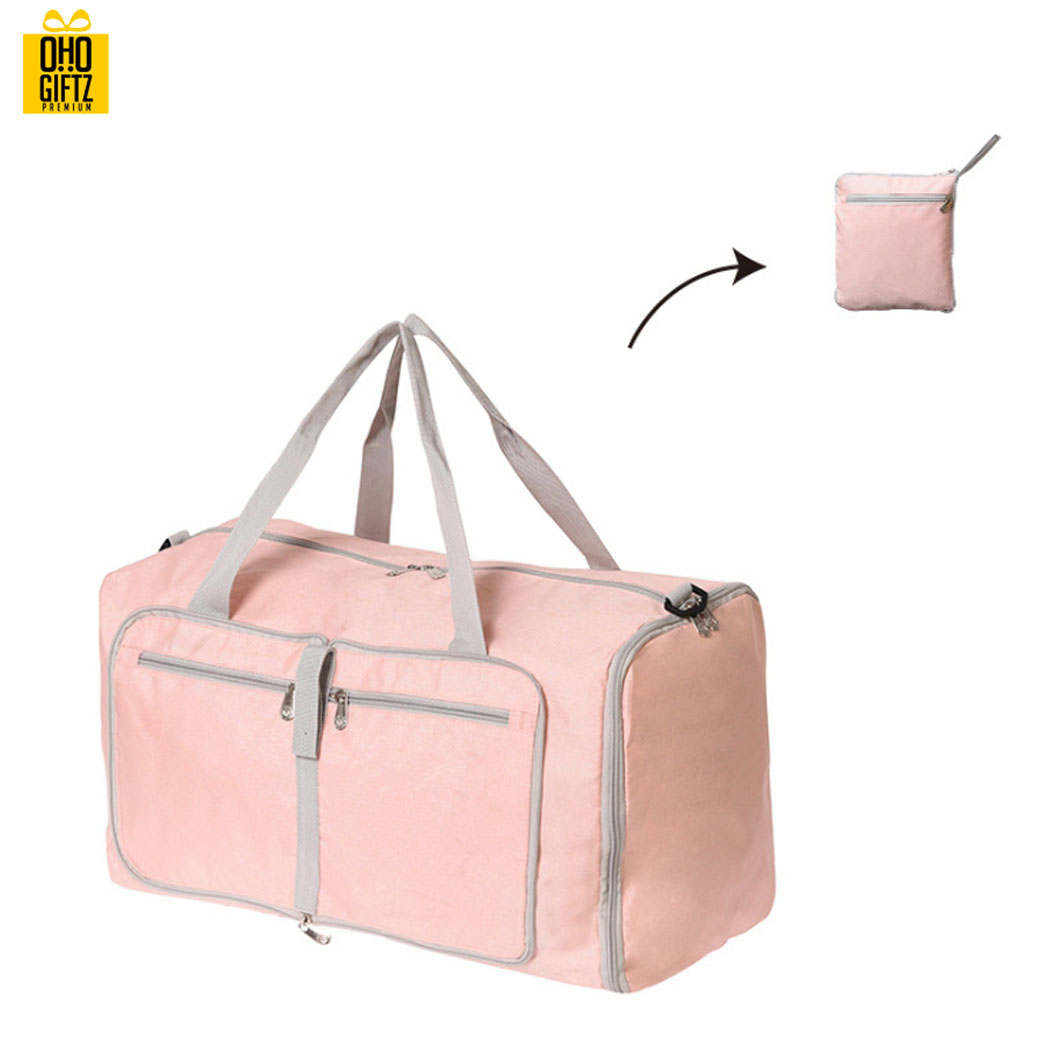 กระเป๋าสะพายข้างพับได้ สกรีนโลโก้ ทำเป็นของพรีเมี่ยม ของที่ระลึก