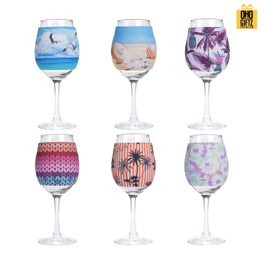 ปลอกผ้าหุ้มแก้วไวน์ พิมพ์ลายไม่จำกัดสี สกรีนโลโก้ ทำเป็นของพรีเมี่ยม ของชำร่วย ของที่ระลึก