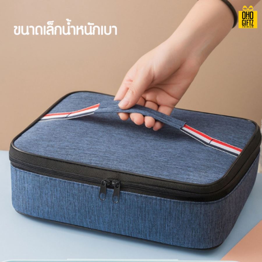 กระเป๋าใส่กล่องอาหาร สกรีนโลโก้  ทำเป็นของพรีเมี่ยม