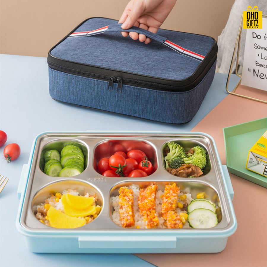 กระเป๋าใส่กล่องอาหาร สกรีนโลโก้  ทำเป็นของพรีเมี่ยม