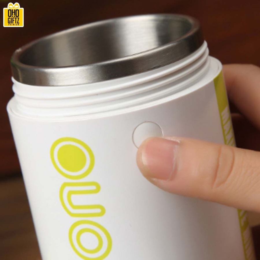 กระป๋องปั่นอัตโนมัติ สกรีนชื่อ สกรีนโลโก้ ทำเป็นของพรีเมี่ยมได้