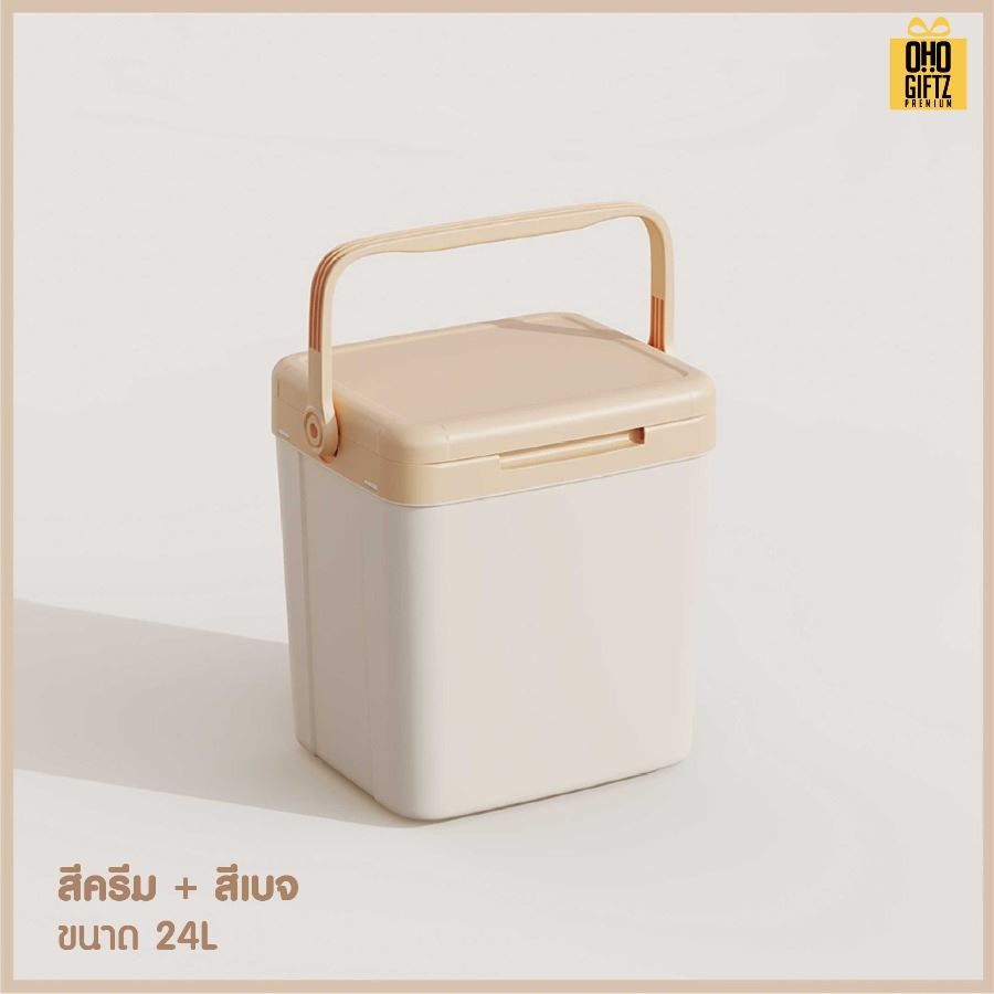 กระติกน้ำแข็งสี พาสเทล สกรีนโลโก้  ทำเป็นของพรีเมี่ยมได้