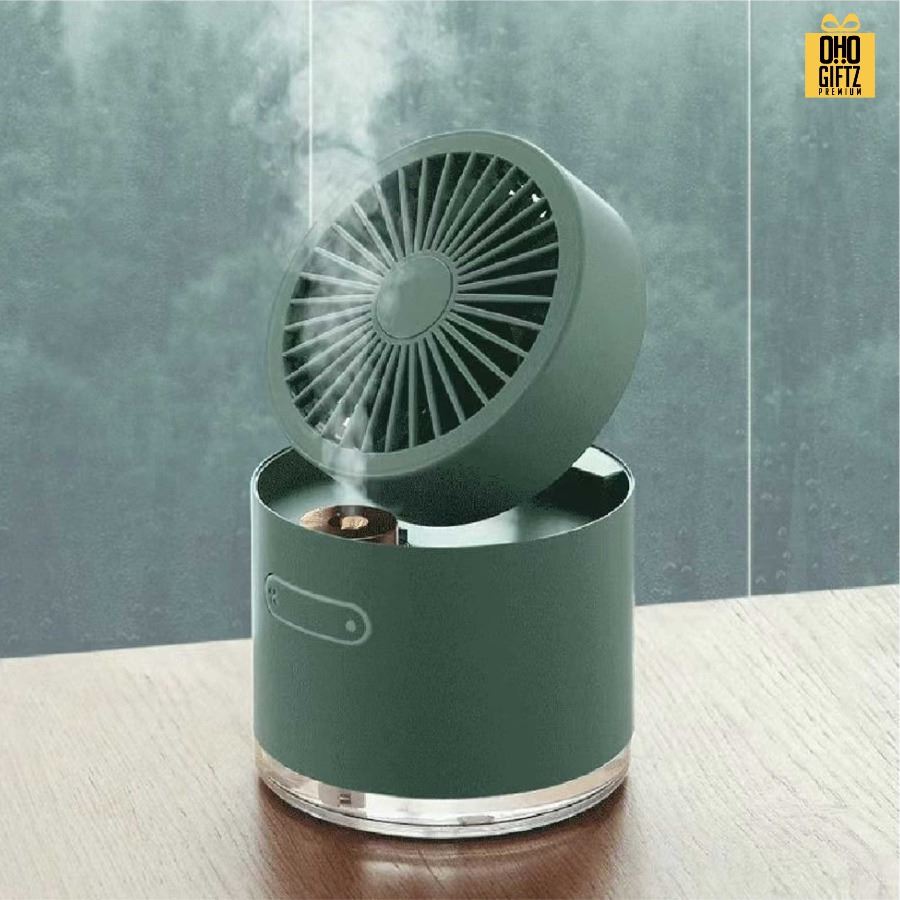 พัดลมพ่นสเปรย์ไอน้ำ สกรีนโลโก้ ทำเป็นของพรีเมี่ยม