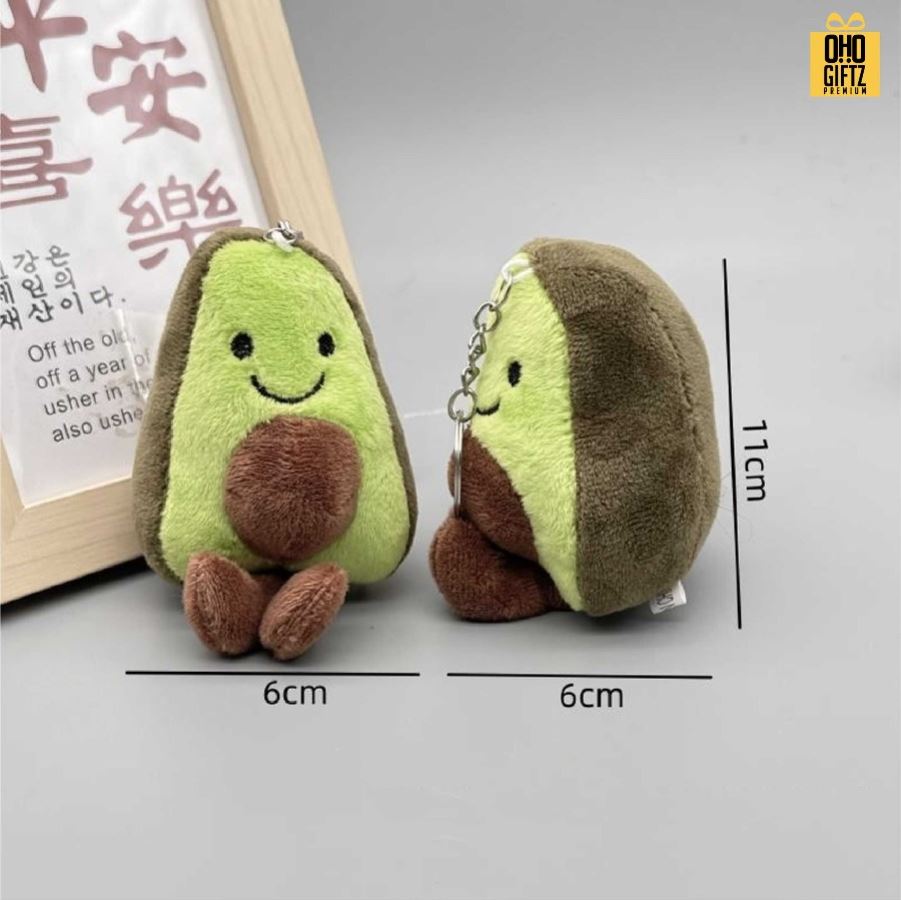 พวงกุญแจตุ๊กตาอโวคาโด สกรีนโลโก้ ทำเป็นของพรีเมี่ยม ของชำร่วยได้