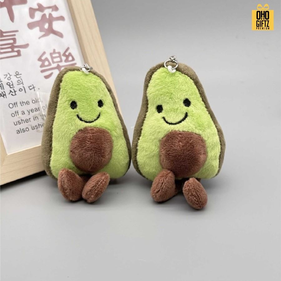 พวงกุญแจตุ๊กตาอโวคาโด สกรีนโลโก้ ทำเป็นของพรีเมี่ยม ของชำร่วยได้