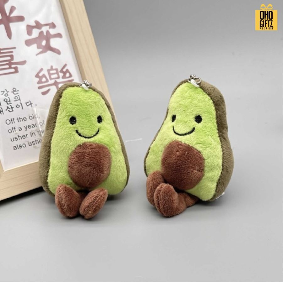 พวงกุญแจตุ๊กตาอโวคาโด สกรีนโลโก้ ทำเป็นของพรีเมี่ยม ของชำร่วยได้