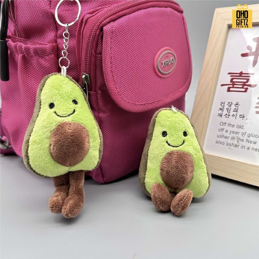 พวงกุญแจตุ๊กตาอโวคาโด สกรีนโลโก้ ทำเป็นของพรีเมี่ยม ของชำร่วยได้