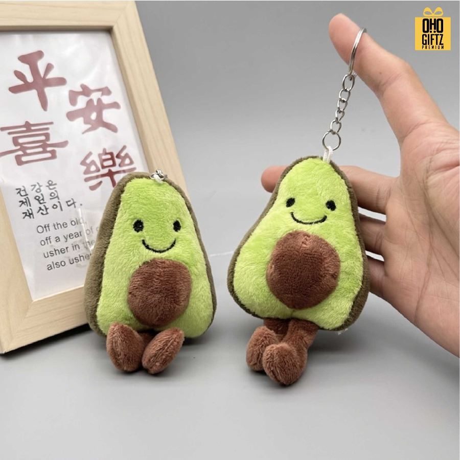 พวงกุญแจตุ๊กตาอโวคาโด สกรีนโลโก้ ทำเป็นของพรีเมี่ยม ของชำร่วยได้