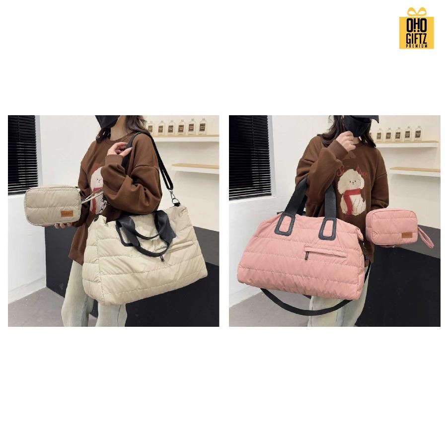 กระเป๋า Puffy ขนาดใหญ่ สกรีนโลโก้ ทำเป็นของพรีเมี่ยมได้