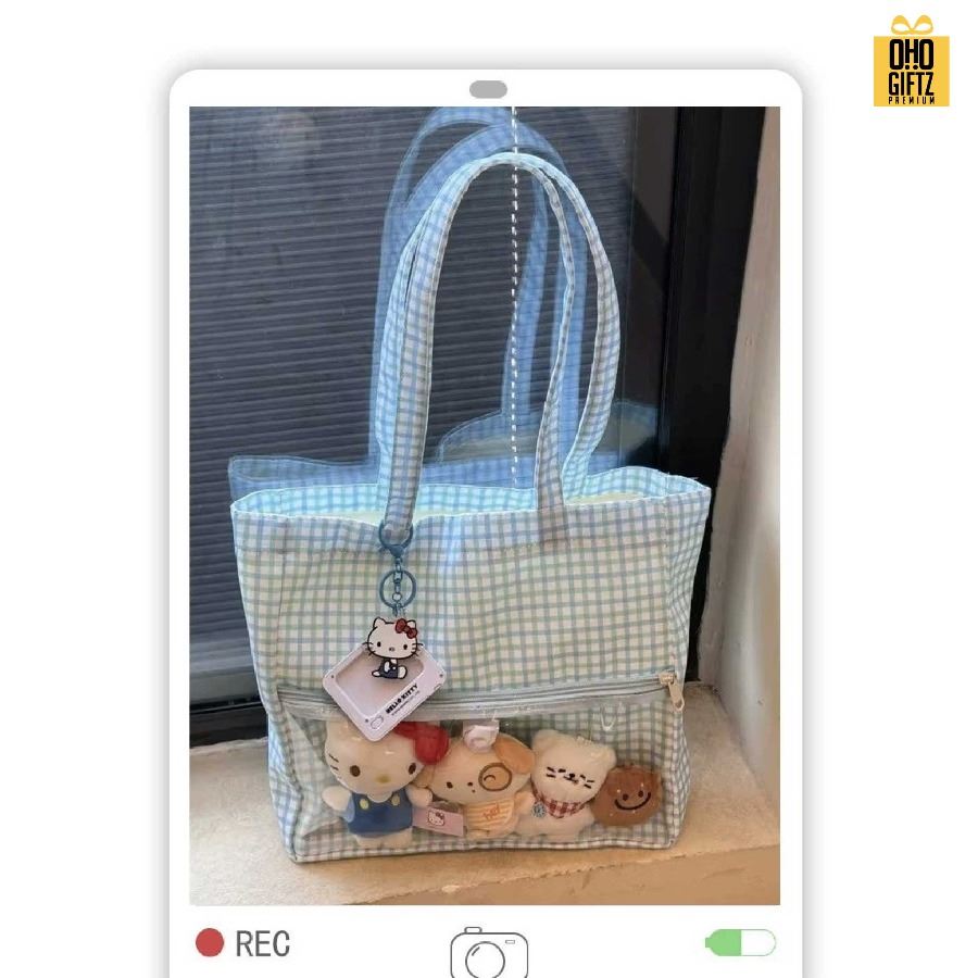 กระเป่า Tote Bag ใส่ตุ๊กตาโชว์ได้ สกรีนโลโก้ ทำเป็นของพรีเมี่ยมได้