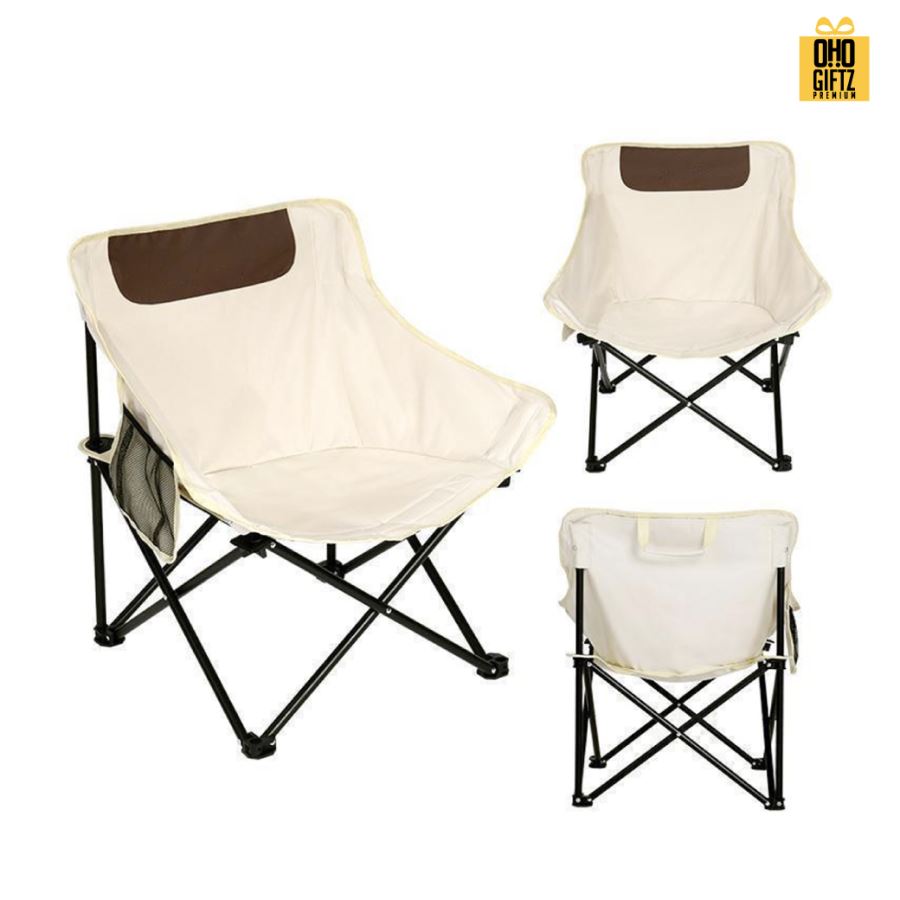 เก้าอี้ปิคนิคพับได้ทรงโค้งนั่งสบาย สกรีนชื่อ สกรีนโลโก้ ทำเป็นของพรีเมี่ยมได้