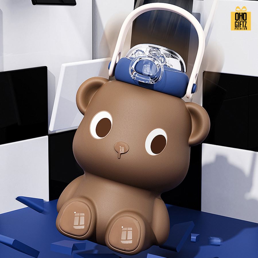 กระติกน้ำหมีน้อยน่ารัก สกรีนชื่อ สกรีนโลโก้ ทำเป็นของพรีเมี่ยมได้ 