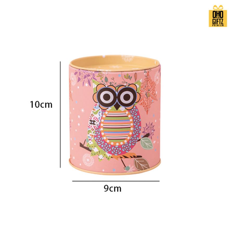 กระปุกออมสินโลหะคละลาย สกรีนโลโก้ ทำเป็นของพรีเมี่ยม ของชำร่วยได้