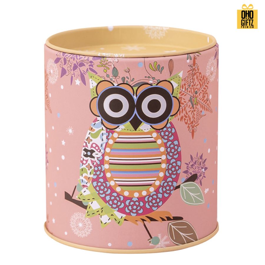 กระปุกออมสินโลหะคละลาย สกรีนโลโก้ ทำเป็นของพรีเมี่ยม ของชำร่วยได้