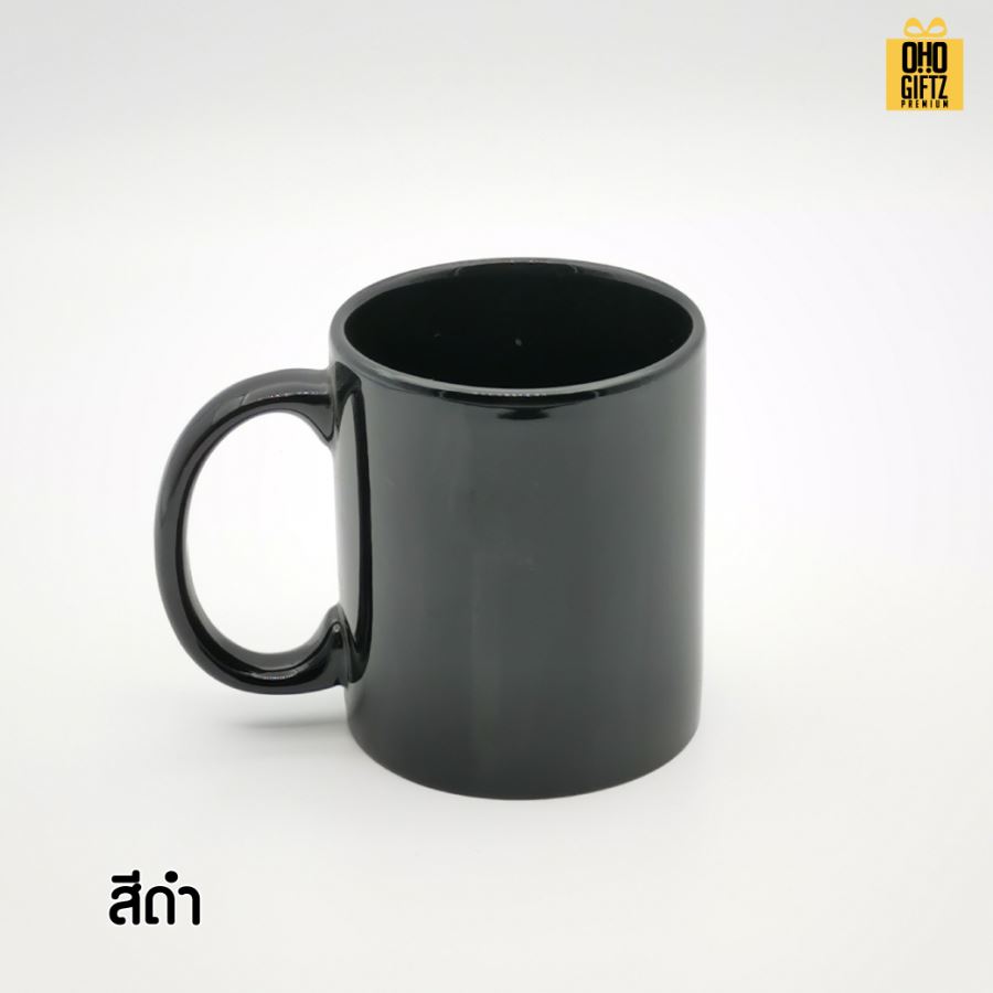 แก้วเซรามิคสีล้วนเคลือบเงา สกรีนชื่อ สกรีนโลโก้ ทำเป็นของพรีเมี่ยมได้