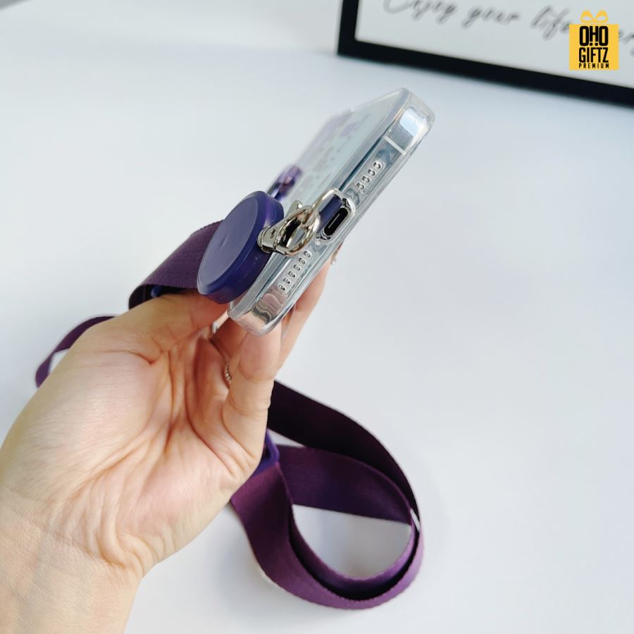 ตัวเสียบเคสมือถือพร้อมสายห้อยคอ สกรีนโลโก้ ทำเป็นของพรีเมี่ยมได้