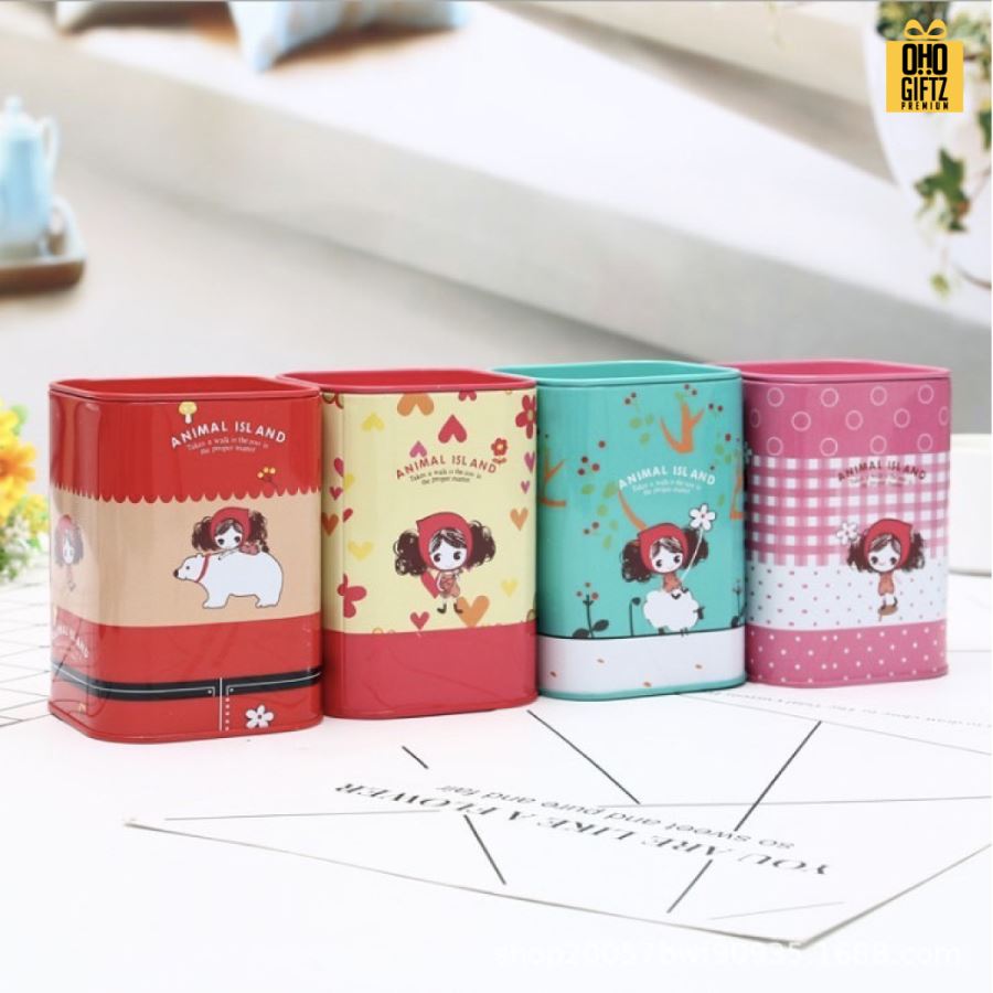 กระปุกออมสินกล่องโลหะน่ารัก สกรีนโลโก้ ทำเป็นของพรีเมี่ยม ของชำร่วยได้