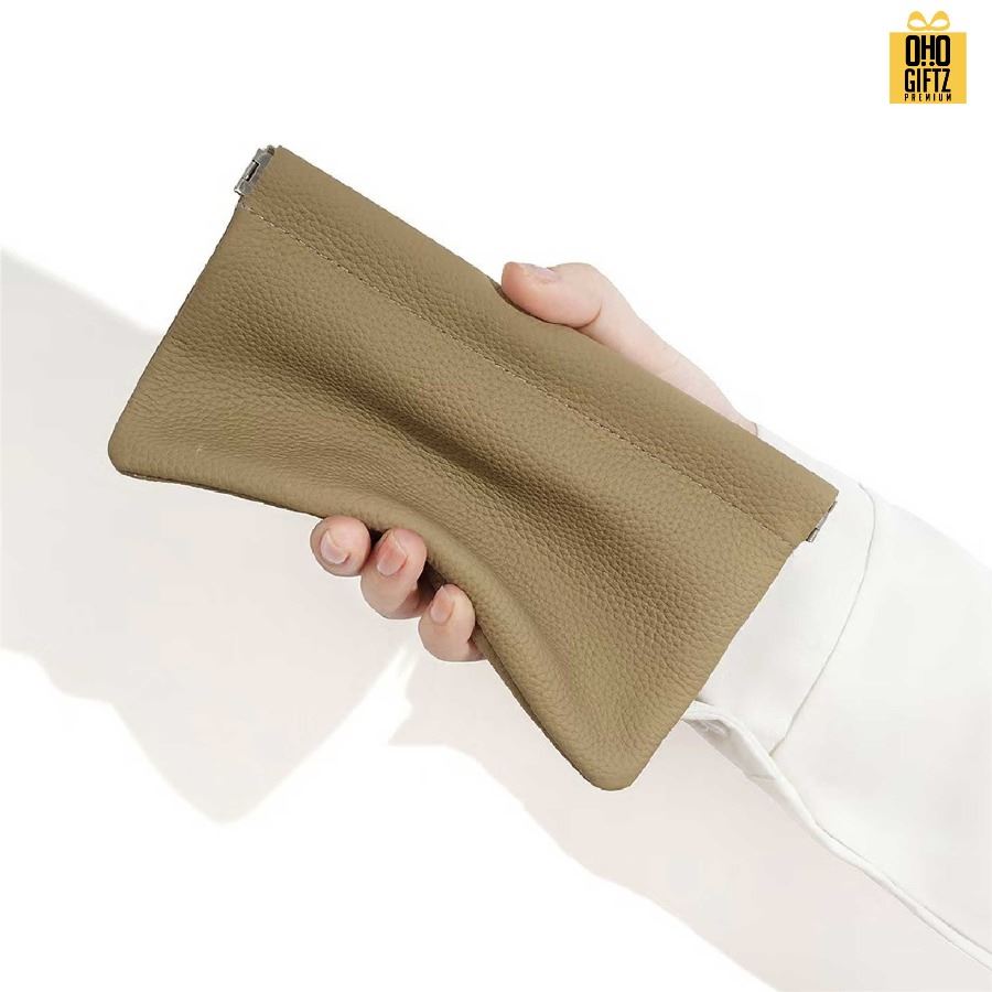 กระเป๋าคลัตช์หนัง PU สกรีนโลโก้ ทำเป็นของพรีเมี่ยมได้