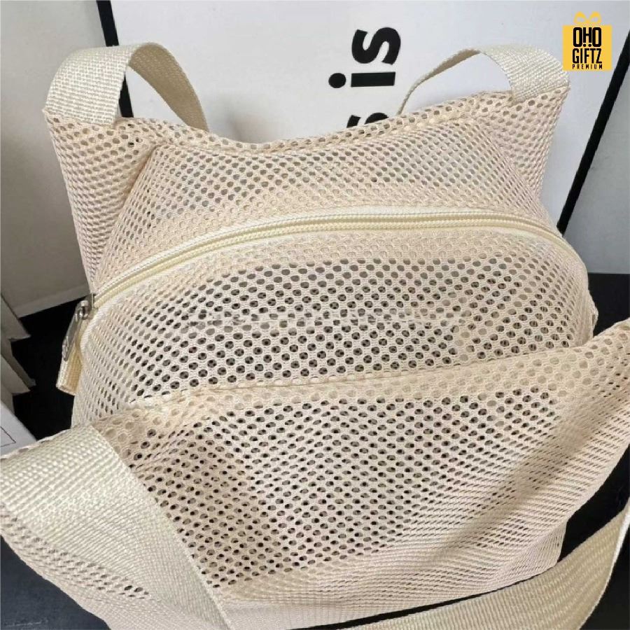 กระเป๋า PVC ตาข่าย สกรีนโลโก้ ทำเป็นของพรีเมี่ยมได้