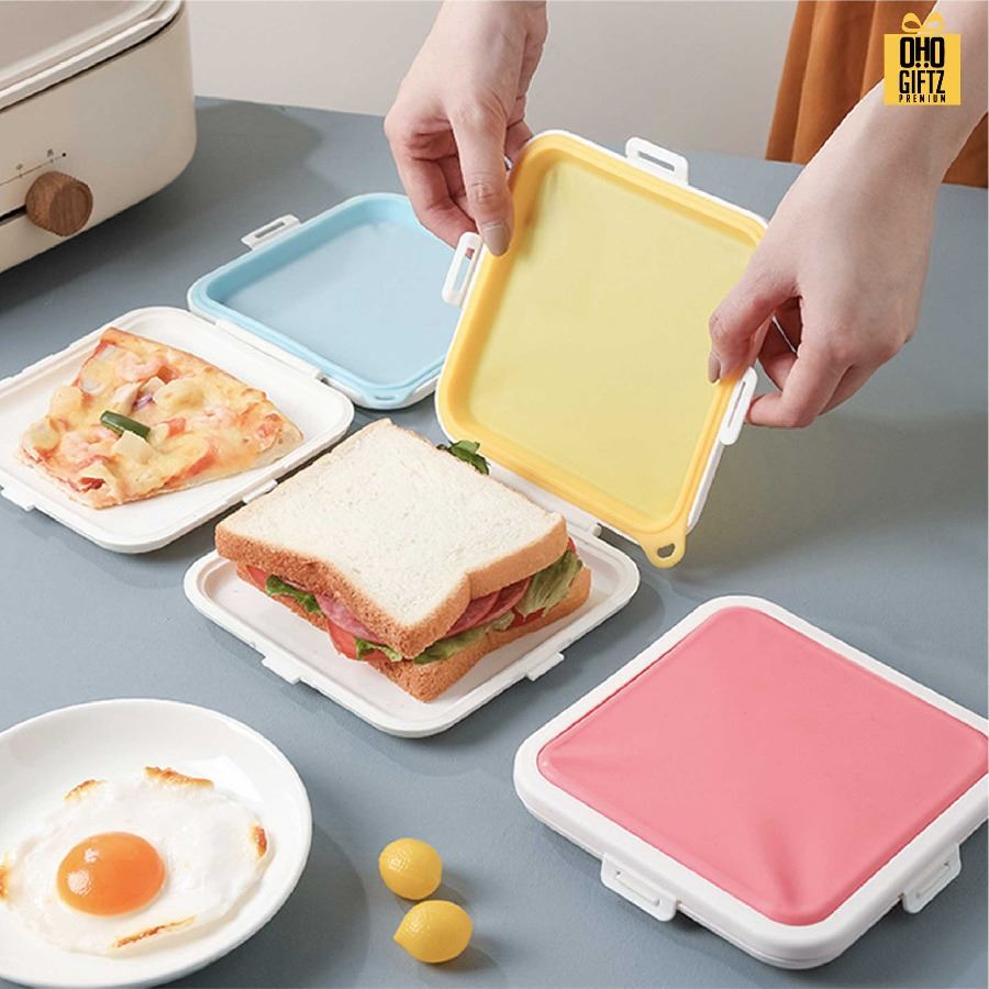 กล่องเก็บขนมปังแซนวิช สกรีนโลโก้ ทำเป็นของพรีเมี่ยมได้