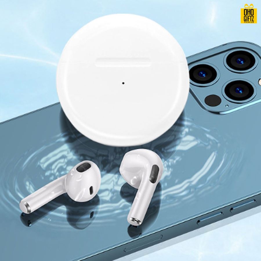 หูฟังบลูทูธพร้อมกล่อง สกรีนชื่อ สกรีนโลโก้ ทำเป็นของพรีเมี่ยมได้ 