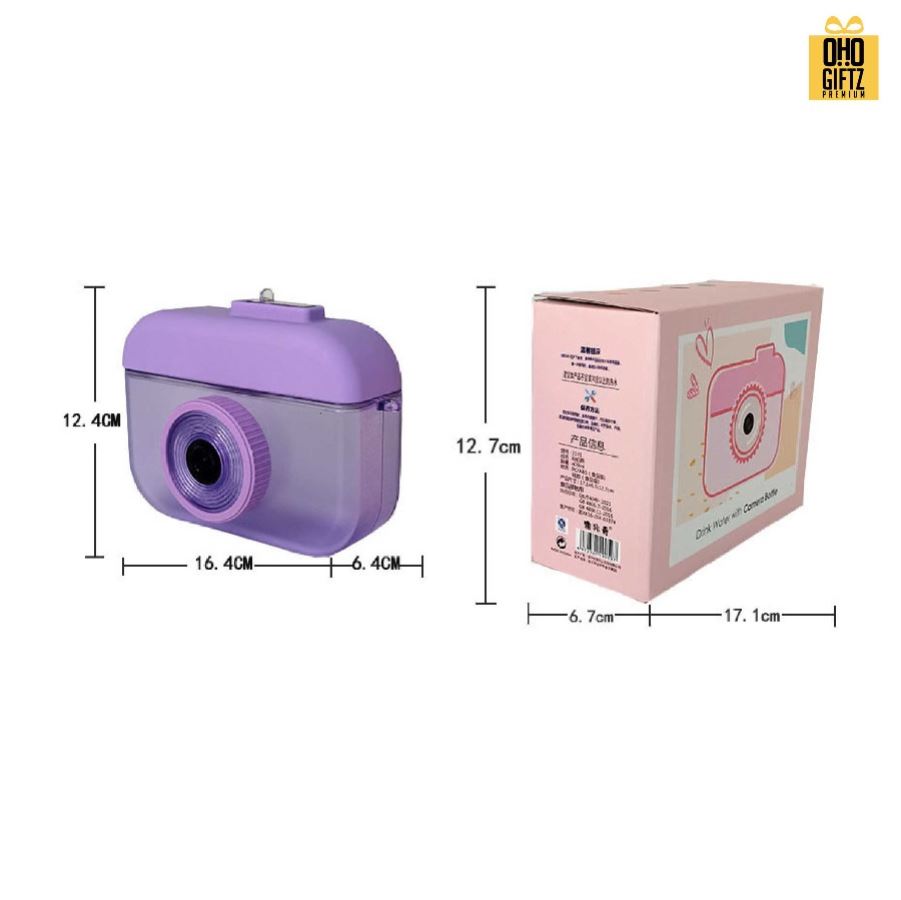 กระติกน้ำทรงกล้องถ่ายรูป สกรีนโลโก้ ทำเป็นของพรีเมี่ยมได้