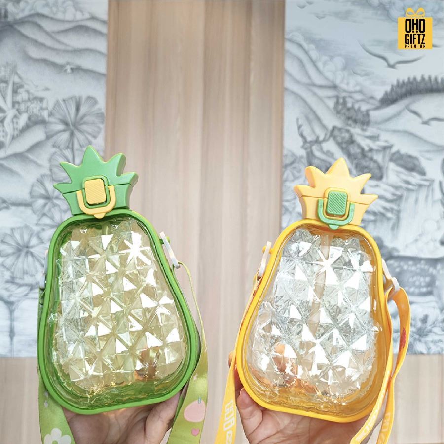 กระติกน้ำสัปปะรด สกรีนโลโก้ ทำเป็นของพรีเมี่ยมได้