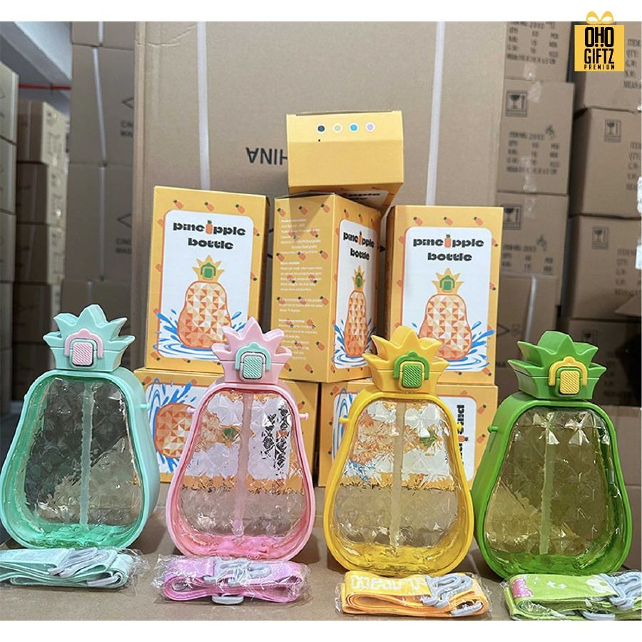 กระติกน้ำสัปปะรด สกรีนโลโก้ ทำเป็นของพรีเมี่ยมได้
