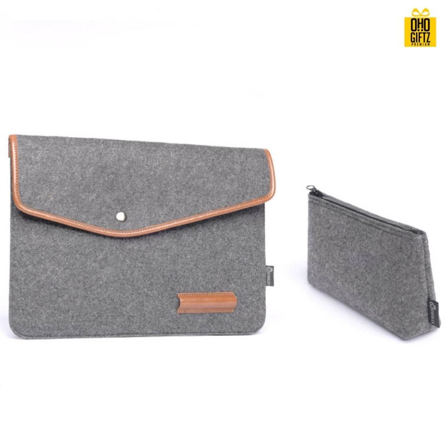 กระเป๋าผ้า Felt ใส่ MacBook Air สกรีนชื่อ,โลโก้ได้