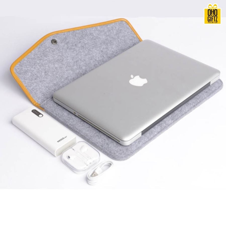 กระเป๋าผ้า Felt ใส่ MacBook Air สกรีนชื่อ,โลโก้ได้