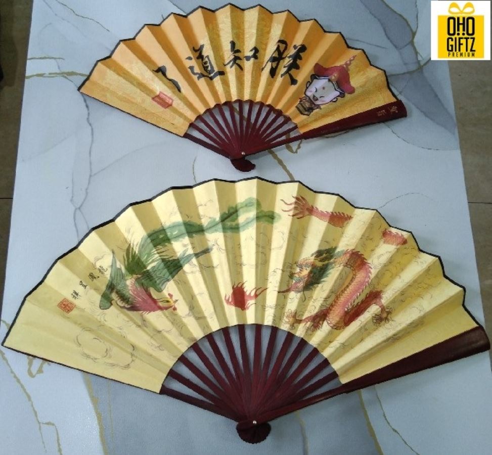 พัดจีน พิมพ์โฆษณาโลโก้จากโรงงาน สกรีนภาพ ทำเป็นสินค้าพรีเมี่ยม ของชำร่วย ของที่ระลึก