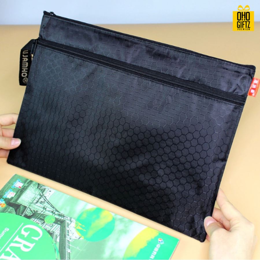 กระเป๋าใส่เครื่องเขียน A4 สกรีนโลโก้  ทำเป็นของพรีเมี่ยม