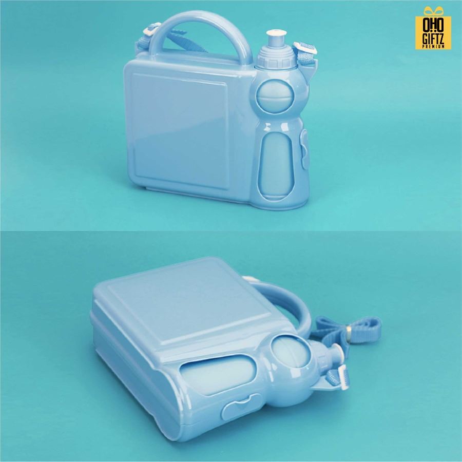 กล่องเบนโตะพร้อมกระติกน้ำเด็ก พิมพ์ภาพฟรี สกรีนชื่อ สกรีนโลโก้ ทำเป็นของพรีเมี่ยมได้ 