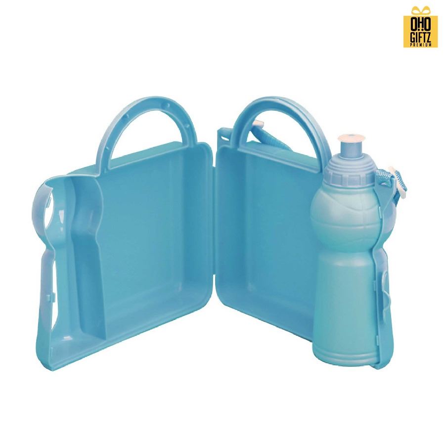 กล่องเบนโตะพร้อมกระติกน้ำเด็ก พิมพ์ภาพฟรี สกรีนชื่อ สกรีนโลโก้ ทำเป็นของพรีเมี่ยมได้ 